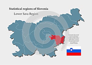 Vector map Slovenia and Lover Sawa region