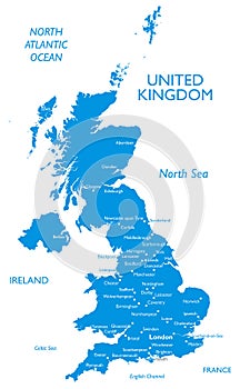 Vector map of United kingdom