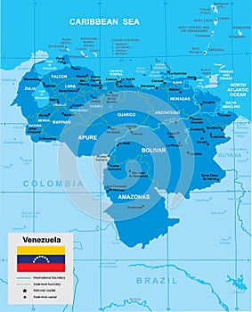 Vector map of Venezuela photo