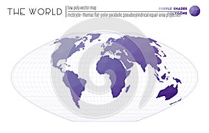 Vector map of the world. photo