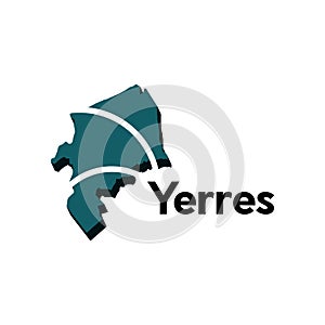 vector map of Yerres design, illustration design template on white background