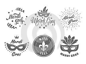 Vector Mardi gras logos