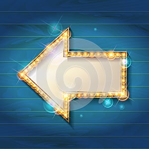 Vector marquee arrow symbol.