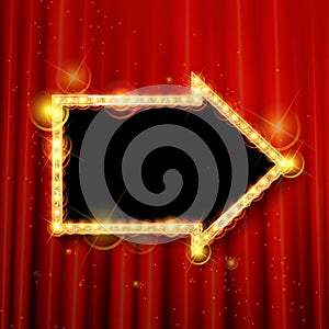 Vector marquee arrow symbol.