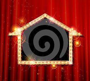 Vector marquee arrow symbol.