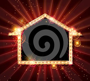 Vector marquee arrow symbol.