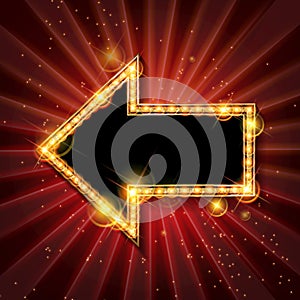 Vector marquee arrow symbol.