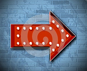 Vector marquee arrow symbol