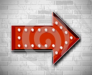 Vector marquee arrow symbol