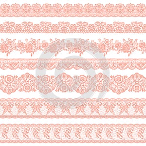 The vector material which is seamless by a beautiful lacework, photo