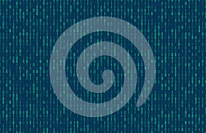 Vector matrix background. Stream of binary code on screen. Data and technology, decryption and encryption, computer