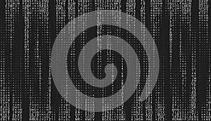 Vector matrix background. Stream of binary code on screen. Data and technology, decryption and encryption, computer