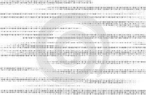 Vector matrix background. Stream of binary code on screen. Data and technology, decryption and encryption, computer