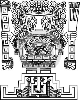 Vector mayan and inca tribal symbols