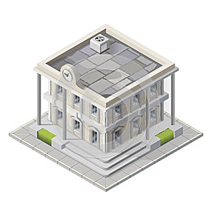 Vector mayoralty isometric building