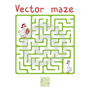 Vector Maze, Labyrinth with Ducks