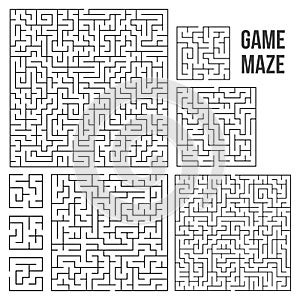 Vector Maze. Labyrinth with Entry and Exit.