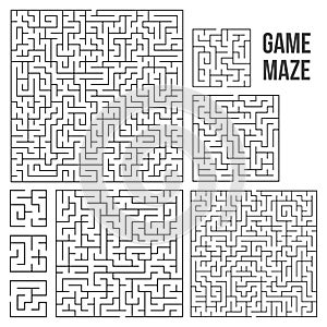 Vector Maze. Labyrinth with Entry and Exit. photo