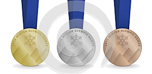 Vector Medals for Winter Olympic Games 2014