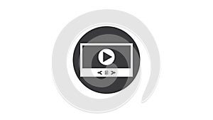 Vector Media Player Template Icon Web Player symbol