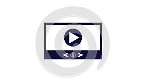 Vector Media Player Template Icon Web Player symbol