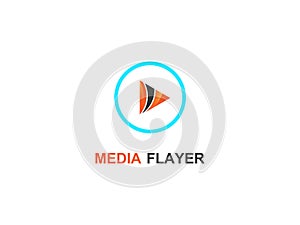 Vector Media Player Template Icon Web Player symbol