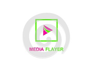 Vector Media Player Template Icon Web Player symbol