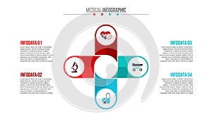 Vector medical and healthcare infographic.