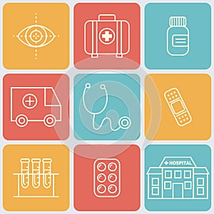 Vector Medical Icons Set