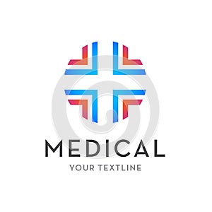Vector medical logo - cross isolated