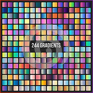 Vector mega set of 244 gradients.