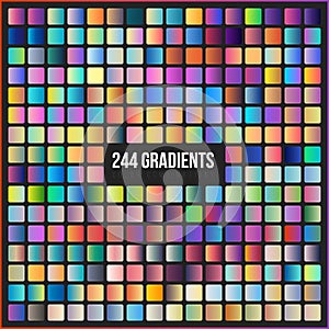 Vector mega set of 244 gradients. photo