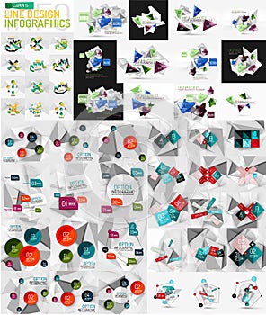 Vector mega set of modern business infographic