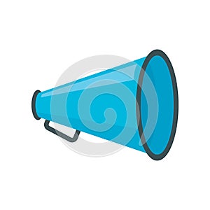 Vector Megaphone in flat style isolated on white