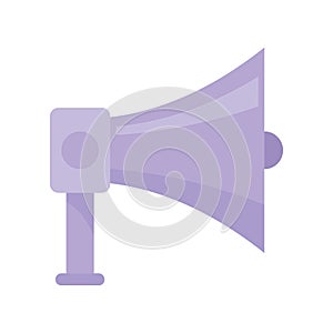 Vector Megaphone in flat style isolated on white