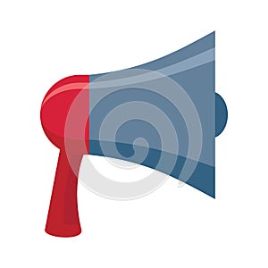 Vector Megaphone in flat style isolated on white