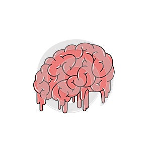 Vector melting brain