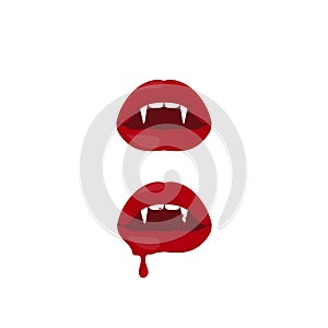 Vector melting vampire lips