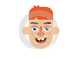 Vector men on acne White background