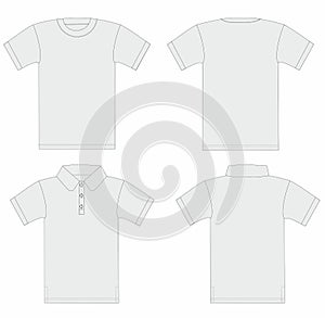 Vector. Men's t-shirt and polo shirt template.