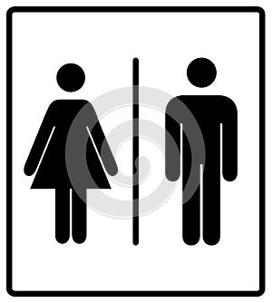 Vector mens and womens disabled restroom signage set