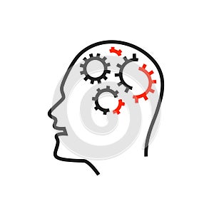 Vector mental disorders icon, pictogram, sign, symbol