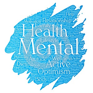 Vector mental health positive thinking