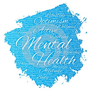 Vector mental health or positive thinking paint