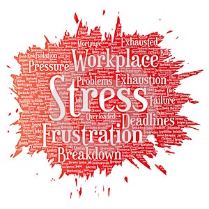 Vector mental stress at workplace or job pressure