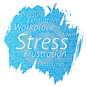 Vector mental stress at workplace or job pressure