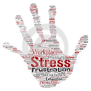 Vector mental stress at workplace job pressure human