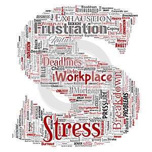 Vector mental stress at workplace job pressure human