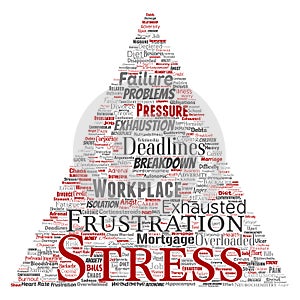 Vector mental stress at workplace job pressure human