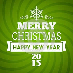 Vector merry christmas 2015 typography